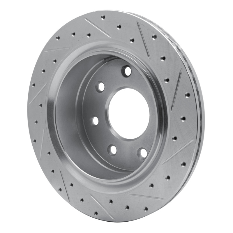 Ford F-150 Brake Rotor (1) - Rear Left - R1 Concepts - Drilled & Slotted - Silver - `12-`14